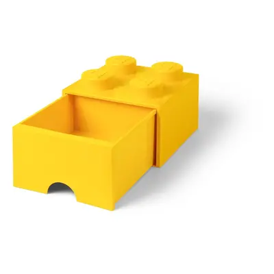 LEGO úložný box 4 s šuplíkem - žlutá