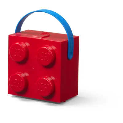 LEGO box s rukojetí - červená