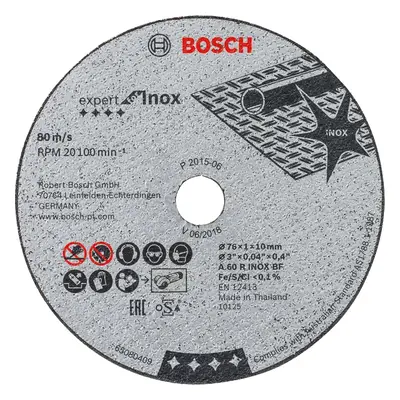 BOSCH rozbrušovací kotouče Expert for Inox 76mm pro GWS 12V-76, 5ks 2608601520