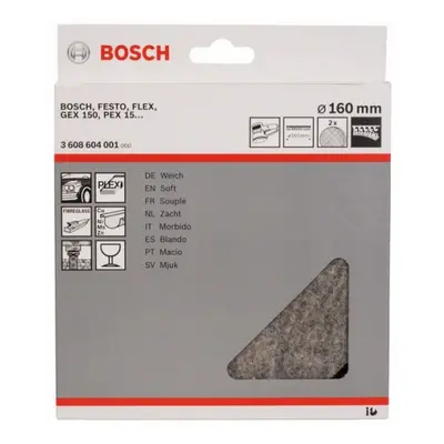 BOSCH leštící plst - filc 160mm na suchý zip 2ks 3608604001