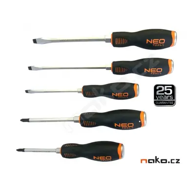 NEO TOOLS 04-240 sada šroubováků s úderovým koncem a šestihranem, 5ks