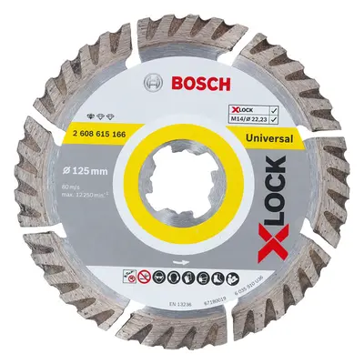 BOSCH diamantový řezný kotouč 125x22,2mm X-LOCK, standard for Universal, 2608615166