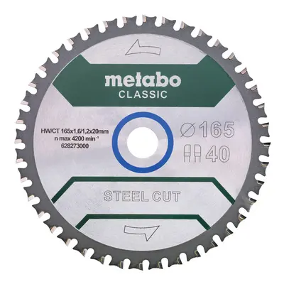 METABO 628273 pilový kotouč STEEL CUT – CLASSIC 165x20mm FZFA 4° Z40