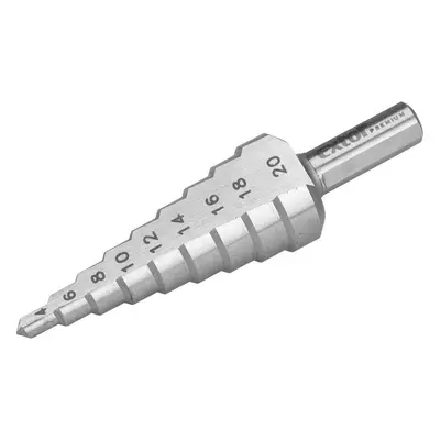 EXTOL PREMIUM 8801162 vrták stupňovitý 4-20mm, po 2mm, 9 otvorů, HSS