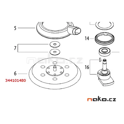 METABO 344101480 brusná deska na suchý zip pro DSX 150