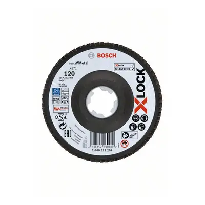 BOSCH 2608619204 lamelový kotouč 125mm X-LOCK, fíbrová deska G 120