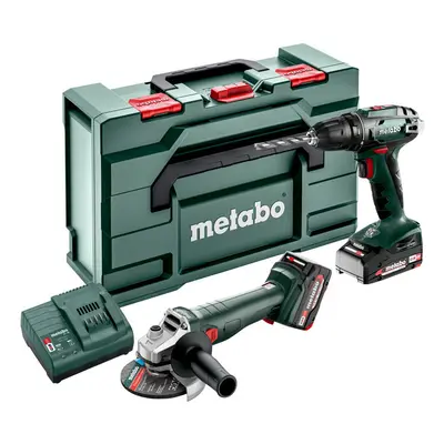 METABO Combo Set 2.4.3 aku nářadí 18V LiIon BS 18 + W 18 L 9-125 (2+4Ah) 68520450