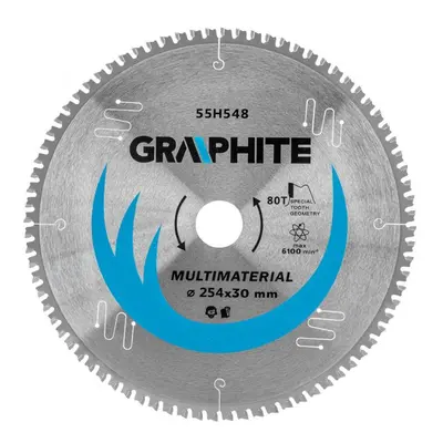 GRAPHITE 55H548 pilový kotouč 254x30mm Multimateriál 80TFZ na hliník, plast, dřevotřísku