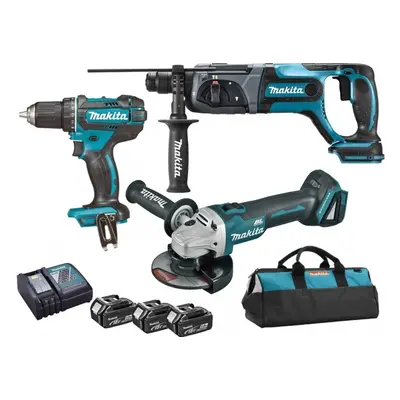 MAKITA DLX3078TX1 aku sada DGA504+DHR241+DDF482 LI-Ion 18V