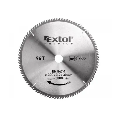 EXTOL PREMIUM 8803248 pilový kotouč s SK plátky, 300x2,2x3,2x30mm, 96Z