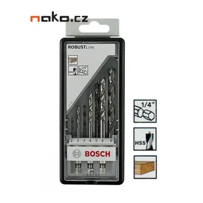 BOSCH sada vrtáků do dřeva Robust Line 7ks, šestihranná stopka 2607019923