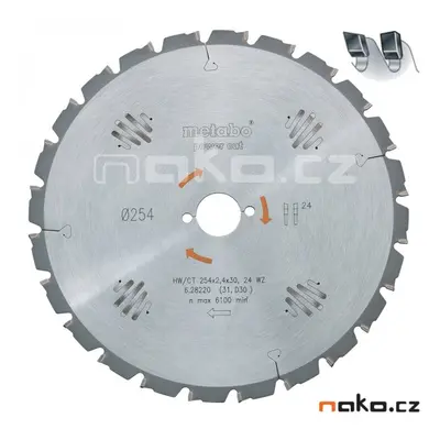 Metabo kotouč pilový 254x2,4/1,8x30 24WZ 5° neg. 6.28220