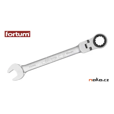 Klíč ráčnový očkoplochý s kloubem 19mm FORTUM 4720219