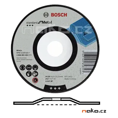 BOSCH 115x6mm brusný kotouč Standard for Metal 2608603181