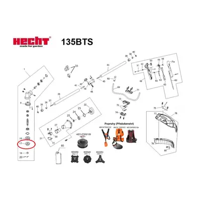 HECHT 135000017 podložka nástroje spodní H135BTS model 2020