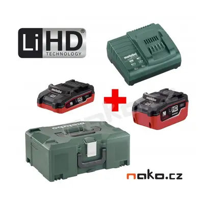 METABO Basic Set 18V LiHD (akumulátor 3.5+5.5Ah+nabíječka ASC 30-36+MetaLock II) 685103