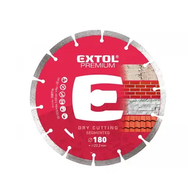 EXTOL PREMIUM 108714 kotouč diamantový řezný segmentový, 180x22,2mm