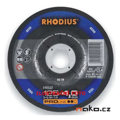 RHODIUS 125x7.0 RS2 PROline brusný kotouč na ocel