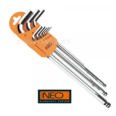 NEO TOOLS sada imbus klíčů 1,5-10 magnetických 9 dílů, 09-515