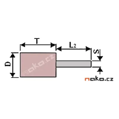 TYROLIT Tělísko brusné válcové 12x40-6 98A60O6V40