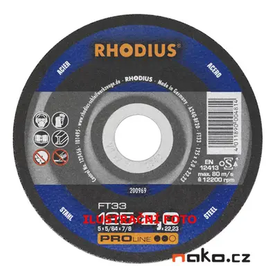 RHODIUS 180x2.0 FT33 PROline řezný kotouč na ocel