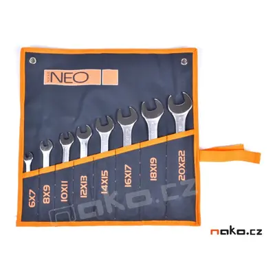 NEO TOOLS sada otevřených klíčů 6-22mm, 8ks, 09-851