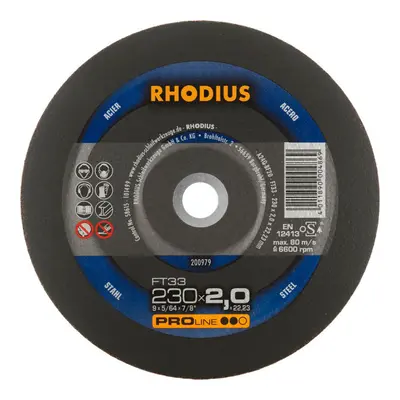 RHODIUS 230x2.0 FT33 PROline řezný kotouč na ocel