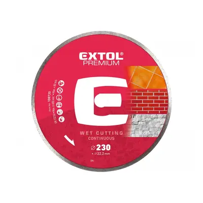 EXTOL PREMIUM kotouč diamantový celoobvodový pr. 230, 108735