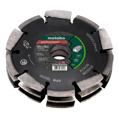 Metabo Diamantový frézovací kotouč 3, 125 x 28,5 x 22,23 mm, „professional“, „UP“, univerzální 6