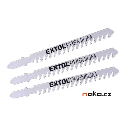 EXTOL PREMIUM 8805300 plátky do přímočaré pily s SK zuby 100x1,5mm 3ks