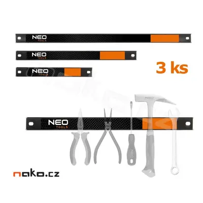 NEO TOOLS 84-144 sada magnetických nástěnných lišt na nářadí 203, 305, 457mm