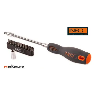 NEO TOOLS šroubovák ohebný se sadou bitů 04-212