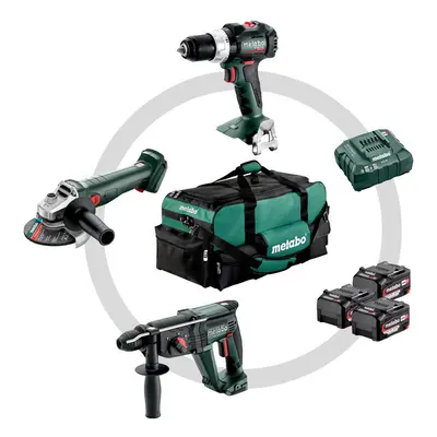 METABO combo set 3.1 sada aku nářadí pro stavebnictví 3x LiIon 18V 5,2Ah 685212000