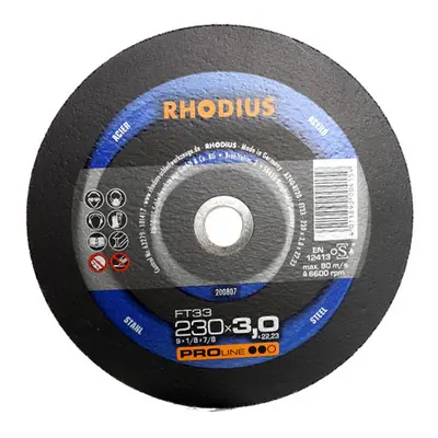 RHODIUS 230x3.0 FT33 PROline řezný kotouč na ocel