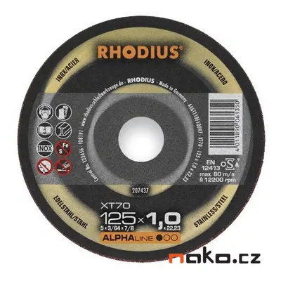 RHODIUS 125x1.0 XT10TOP řezný kotouč