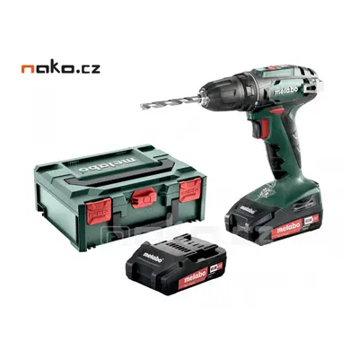 METABO BS 18 aku vrtačka 2x2Ah LiIon metaBOX 602207560