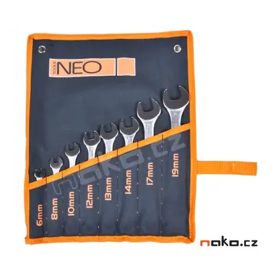 NEO TOOLS sada očkoplochých klíčů 6-19mm, 8ks, 09-751