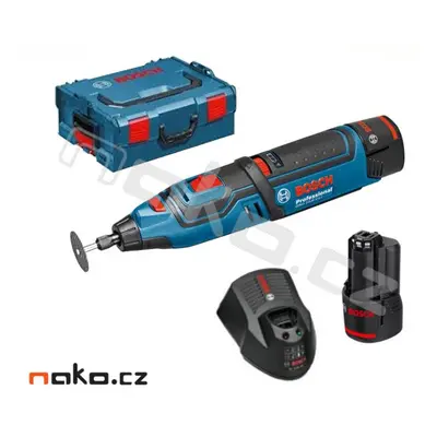 BOSCH GRO 12V-35 aku přímá bruska 2x Li-Ion 2Ah L-Boxx 06019C5001