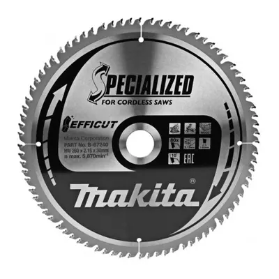 MAKITA B-67240 pilový kotouč Efficut TCT 260x30 80T