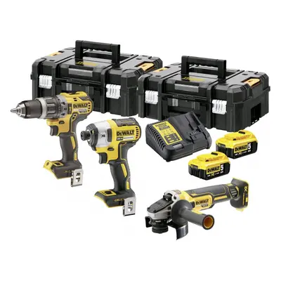 DeWALT DCK384P2T aku kombo sada DCD796+DCF887+DCG405 18V XR 2x5,0Ah TStak