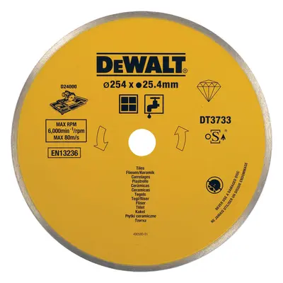 DeWALT DT3733 kotouč diamantový 254x25,4mm na obklady a dlažbu, pro D24000