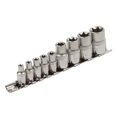 EXTOL PREMIUM 8818114 hlavice nástrčné E profil (vnitřní TORX) 1/2" CrV 9ks