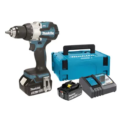 MAKITA DHP489RTJ bezuhlíková příklepová aku vrtačka LiIon LXT 18V 2x5Ah, Makpac