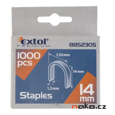 EXTOL PREMIUM spony oblé 7,55x0,52x1,2mm, 1000ks 8852305