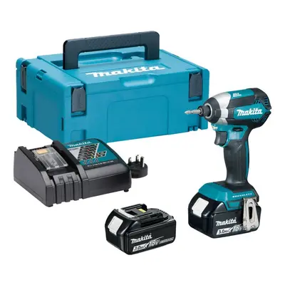 MAKITA DTD153RFJ aku rázový utahovák 1/4" 18V 2x 3,0Ah