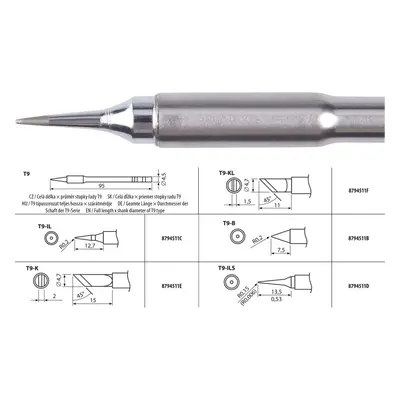 EXTOL INDUSTRIAL 8794511D hrot pájecí T9-ILS - 0,15x13,5mm