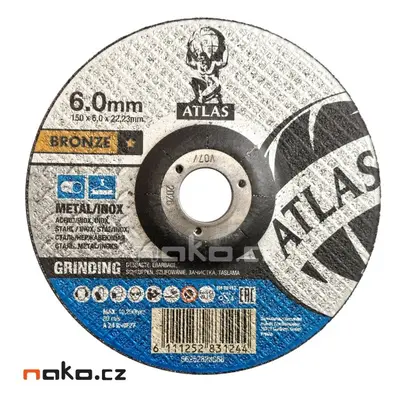 ATLAS 150x6.0 A24R BF27 brusný kotouč na ocel a nerez 66252828868