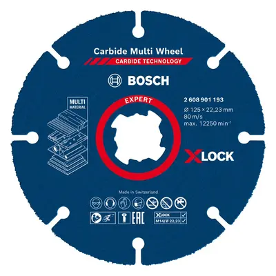 BOSCH řezný kotouč 125x22,23mm X-LOCK EXPERT Carbide Multi Wheel 2608901193