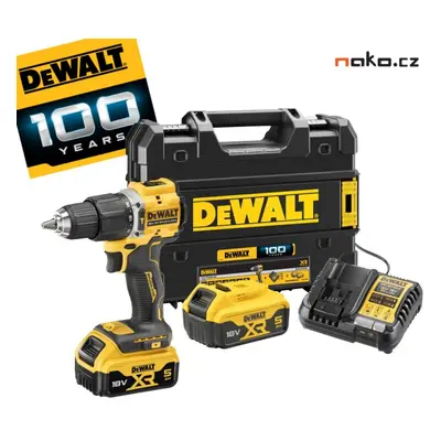 DeWALT DCD100YP2T bezuhlíková příklepová aku vrtačka 18V XR LiIon 2x5Ah k výročí 100 let