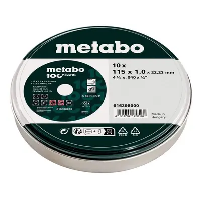 METABO 616398000 sada řezných kotoučů na NEREZ 115x1mm (10ks)